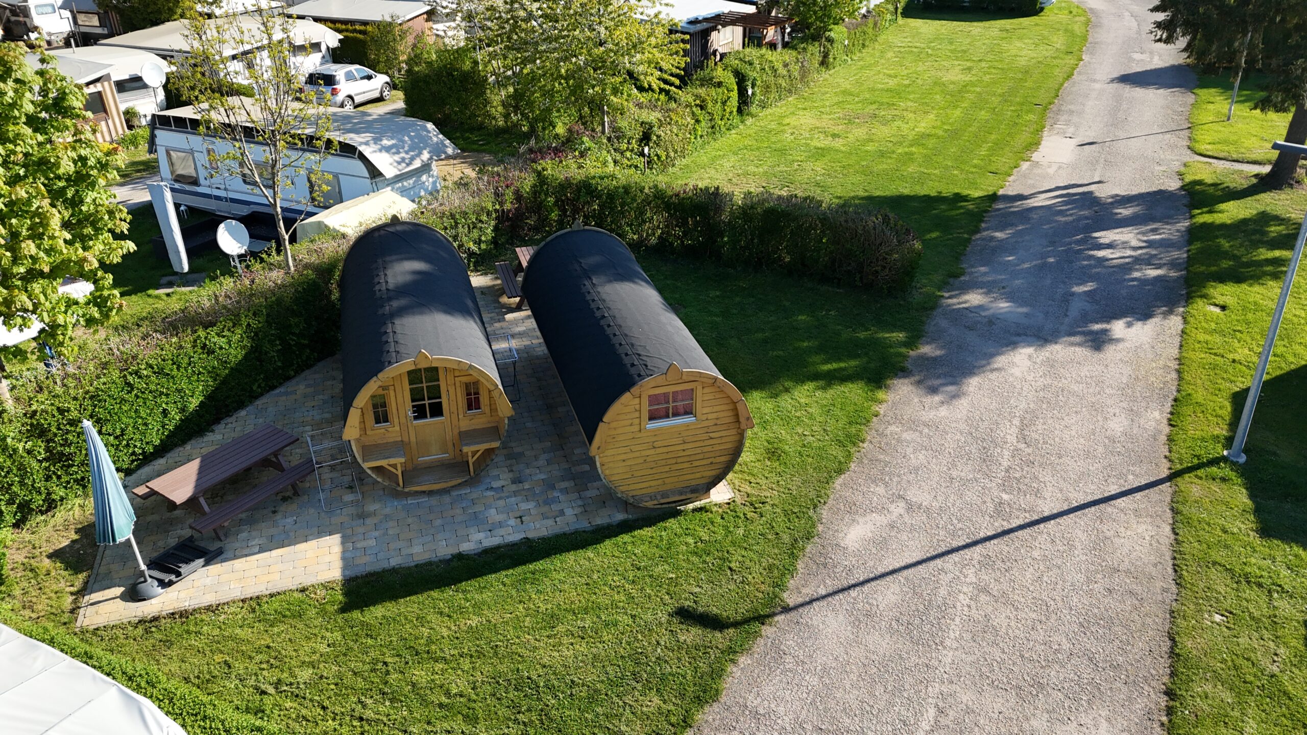 Campingfässer bei Stromberg Camping
