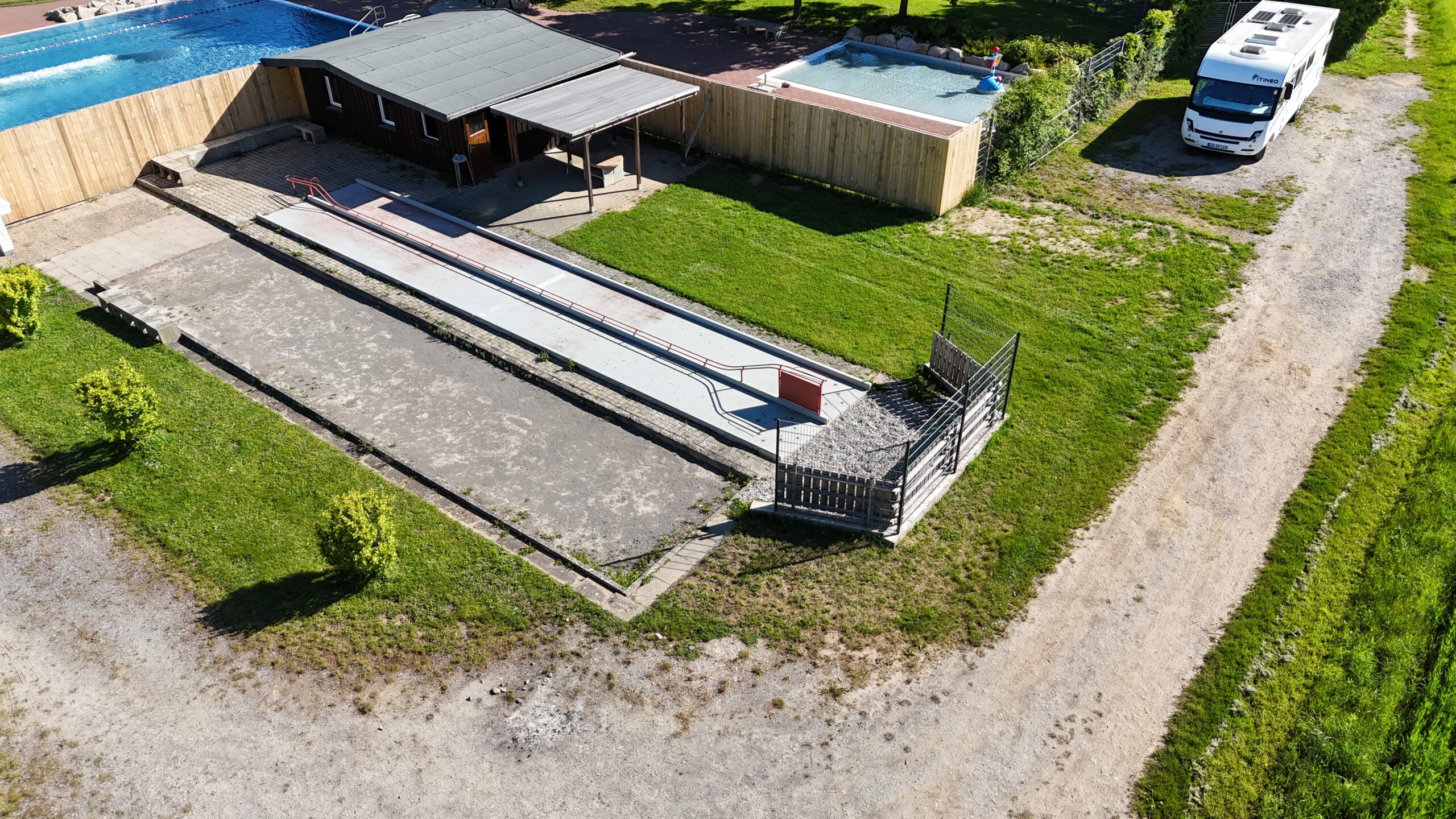 Outdoor-Bowlingbahn auf dem Campingpark Stromberg