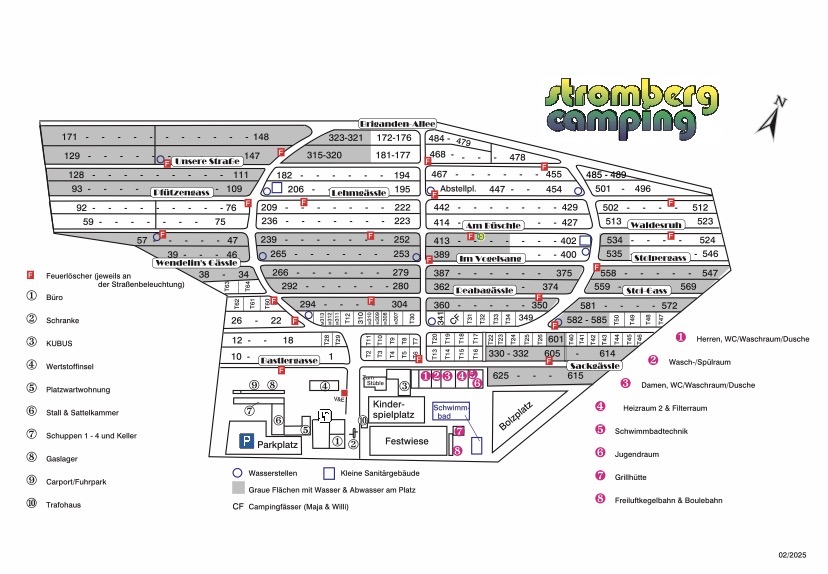 Lageplan Campingpark Stromberg