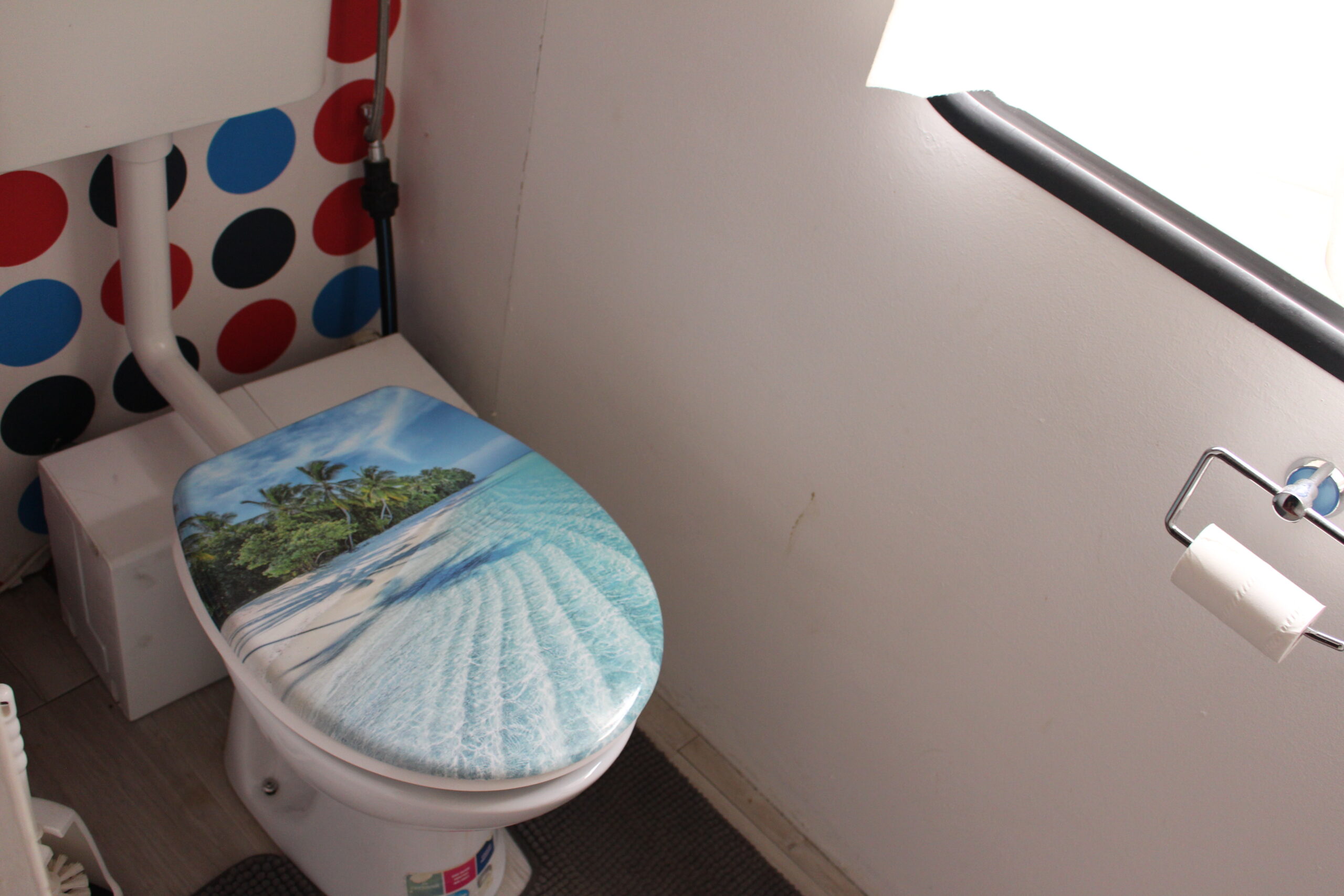 Toilette im Mietwohnwagen